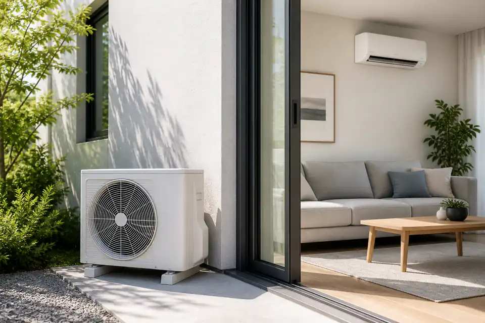 Outdoor air-conditioning condenser and indoor mini-split unit